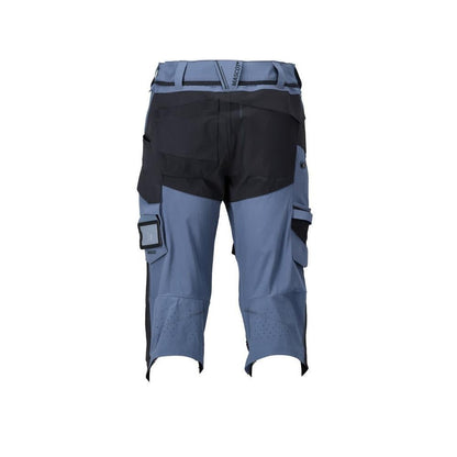 Driekwartbroek, kniezakken, stretch driekwartbroek, steenblauw/zwartblauw