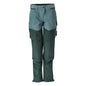 Broek met kniezakken, damesbroek, licht bosgroen/bosgroen