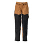 Broek met kniezakken, damesbroek, notenbruin/zwart