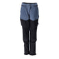 Broek met kniezakken, damesbroek, steenblauw/zwartblauw