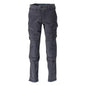 Broek, kniezakken, stretch, lichte broek, zwartblauw