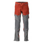 Broek, kniezakken, stretch, lichte broek, herfstrood/antracietgrijs