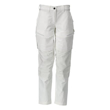 Broek met kniezakken, damesbroek, wit