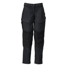 Broek met kniezakken, damesbroek, zwart