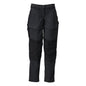 Broek met kniezakken, damesbroek, zwart