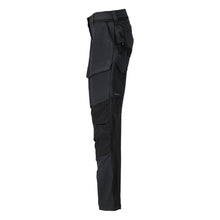 Broek met kniezakken, damesbroek, zwart