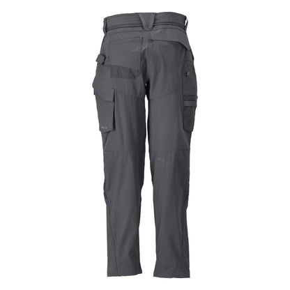 Broek met kniezakken, damesbroek, antracietgrijs
