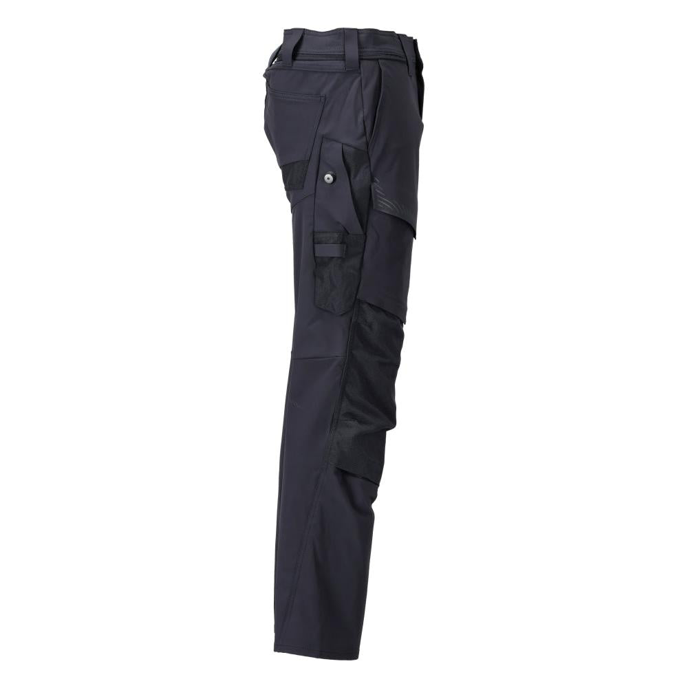 Broek met kniezakken, ULTIMATE STRETCH broek, zwartblauw