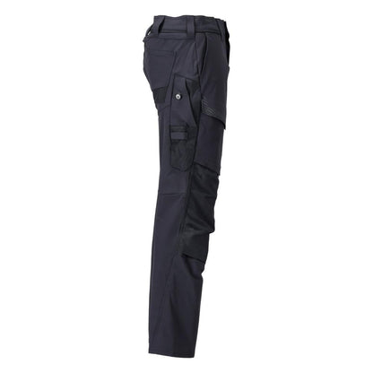 Broek met kniezakken, ULTIMATE STRETCH broek, zwartblauw