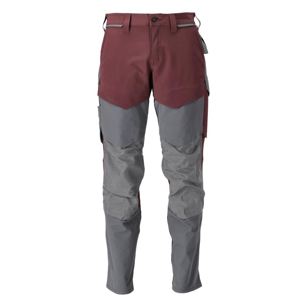 Broek met kniezakken, broek ULTIMATE STRETCH, bordeaux/antracietgrijs