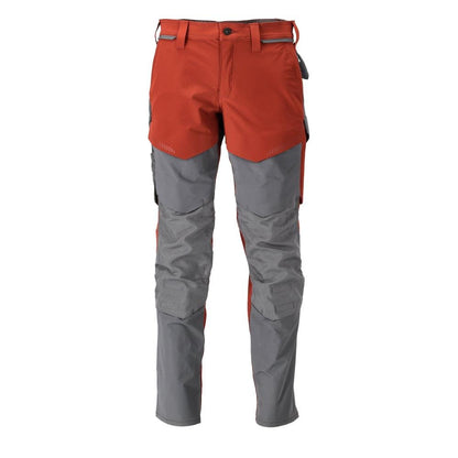 Broek met kniezakken, broek ULTIMATE STRETCH, herfstrood/antracietgrijs