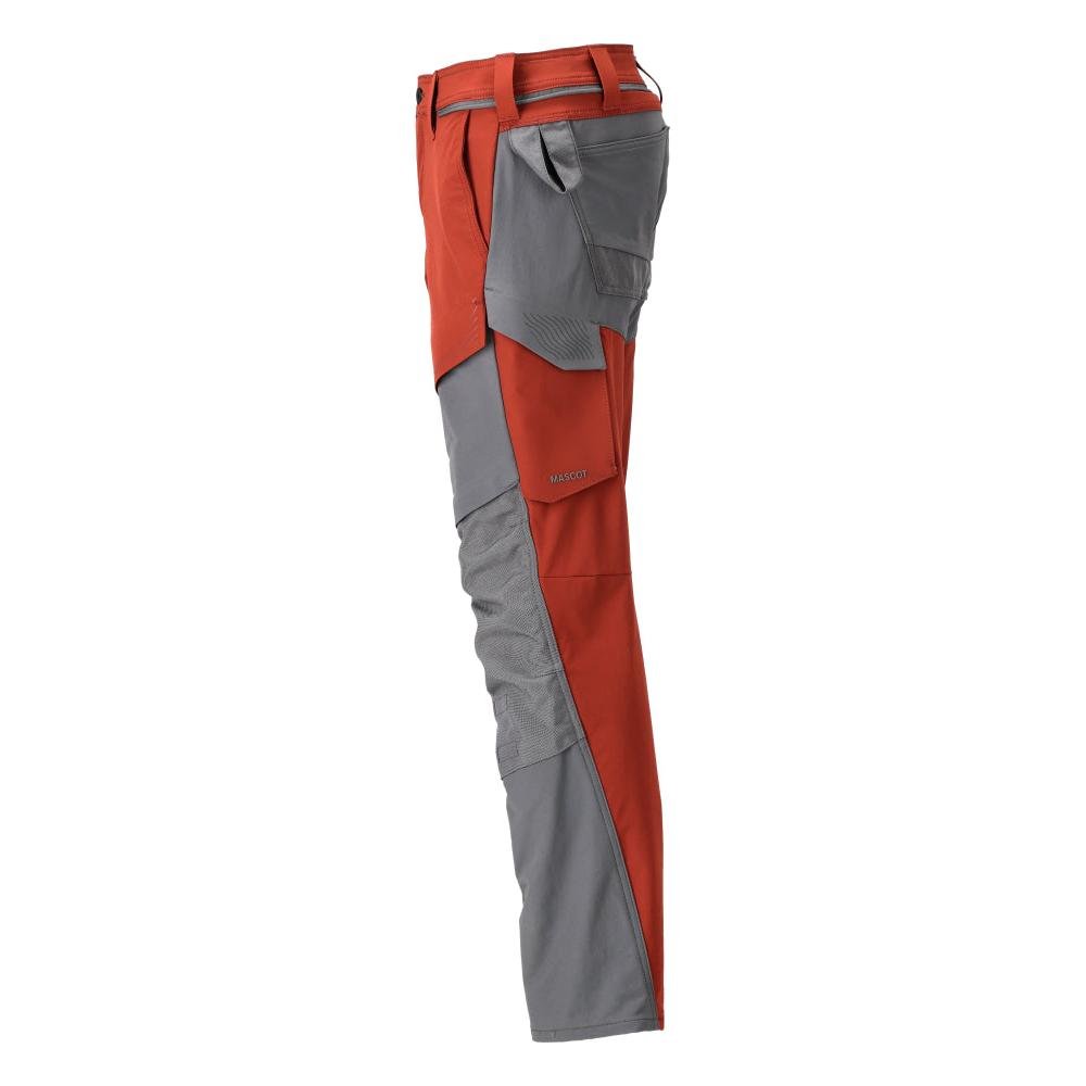 Broek met kniezakken, broek ULTIMATE STRETCH, herfstrood/antracietgrijs
