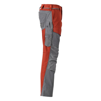 Broek met kniezakken, broek ULTIMATE STRETCH, herfstrood/antracietgrijs