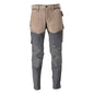 Broek met kniezakken, broek ULTIMATE STRETCH, donker zandbeige/antracietgrijs