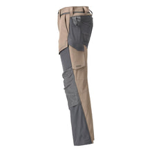 Broek met kniezakken, broek ULTIMATE STRETCH, donker zandbeige/antracietgrijs