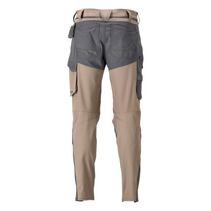 Broek met kniezakken, broek ULTIMATE STRETCH, donker zandbeige/antracietgrijs