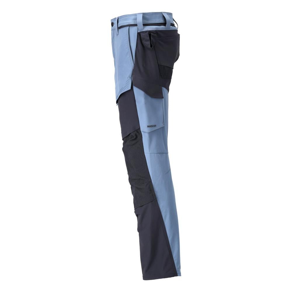 Broek met kniezakken, broek ULTIMATE STRETCH, steenblauw/zwartblauw