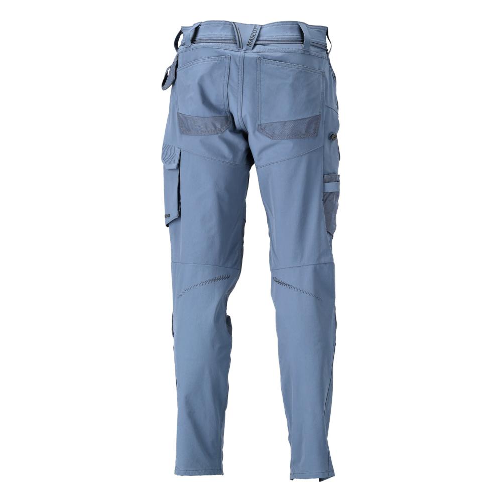 Broek met kniezakken, ULTIMATE STRETCH broek, steenblauw