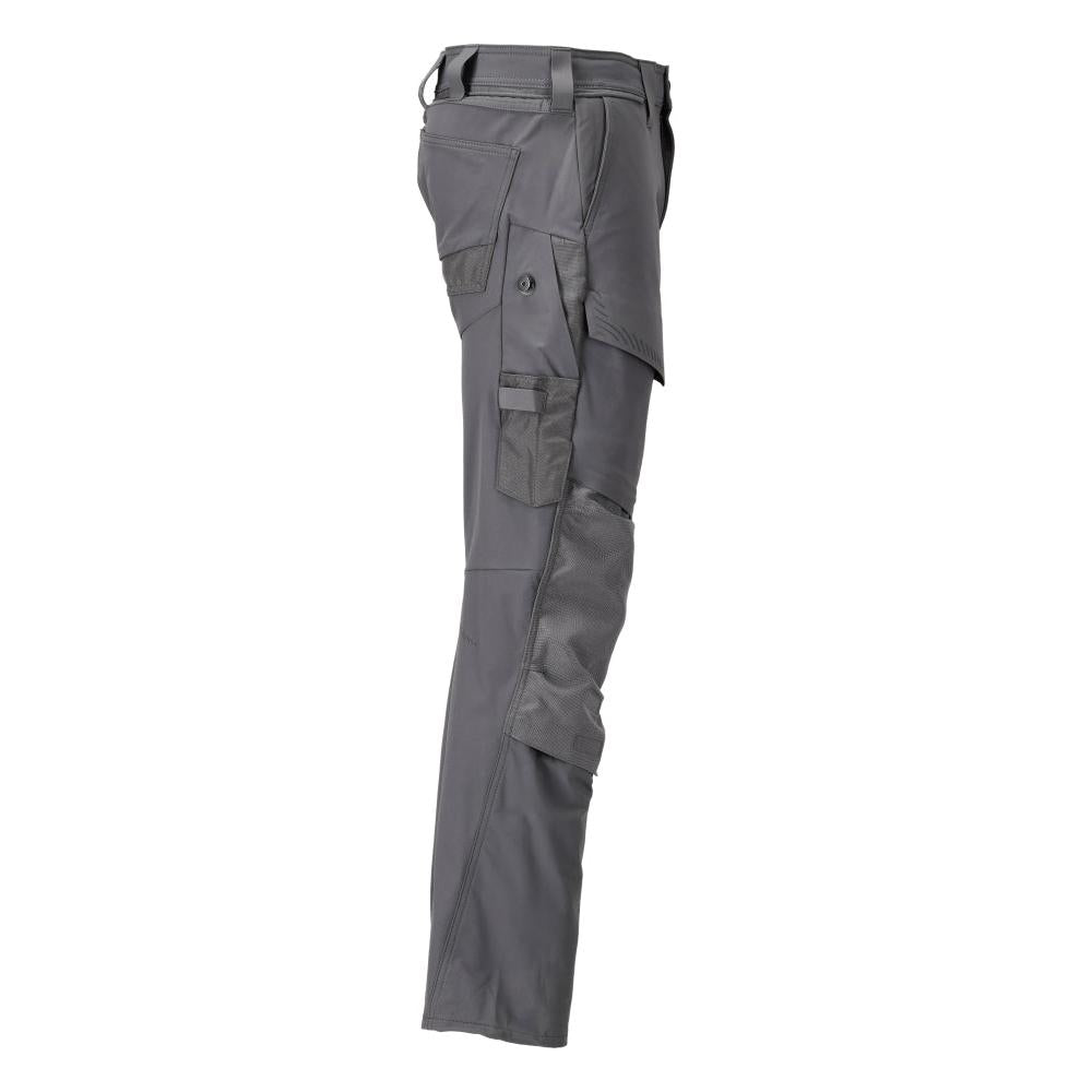 Broek met kniezakken, ULTIMATE STRETCH broek, antracietgrijs