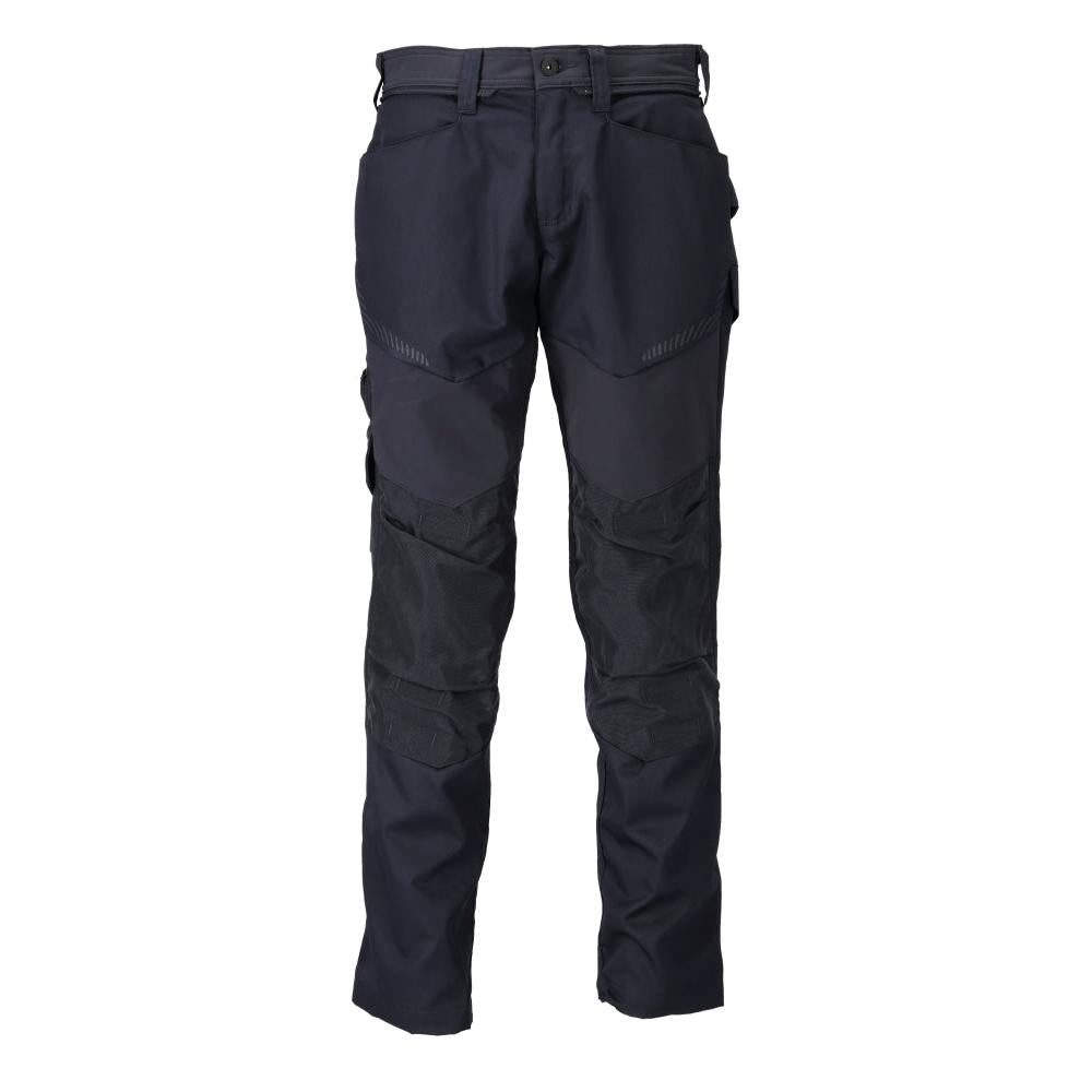 Broek met kniezakken broek, zwartblauw