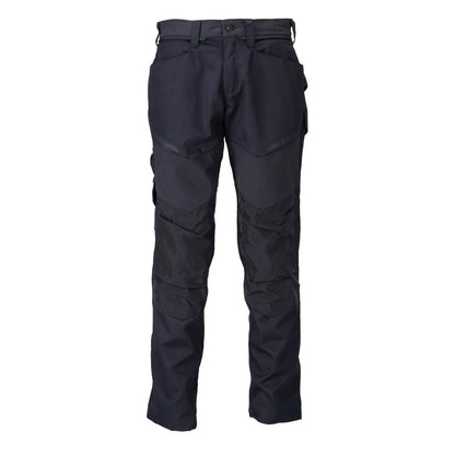 Broek met kniezakken broek, zwartblauw