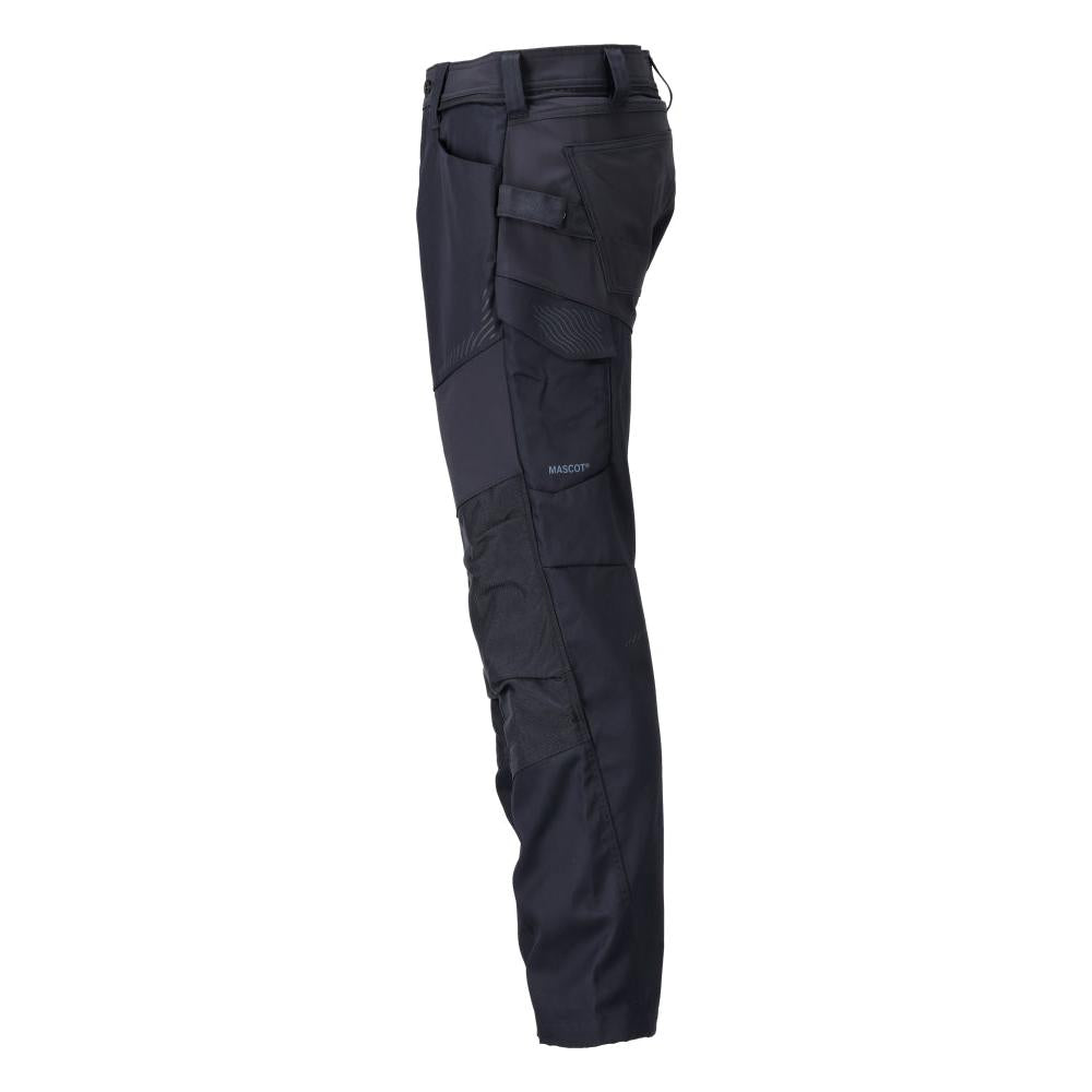 Broek met kniezakken broek, zwartblauw