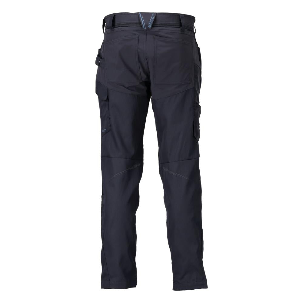 Broek met kniezakken broek, zwartblauw