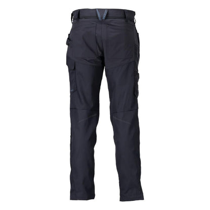 Broek met kniezakken broek, zwartblauw