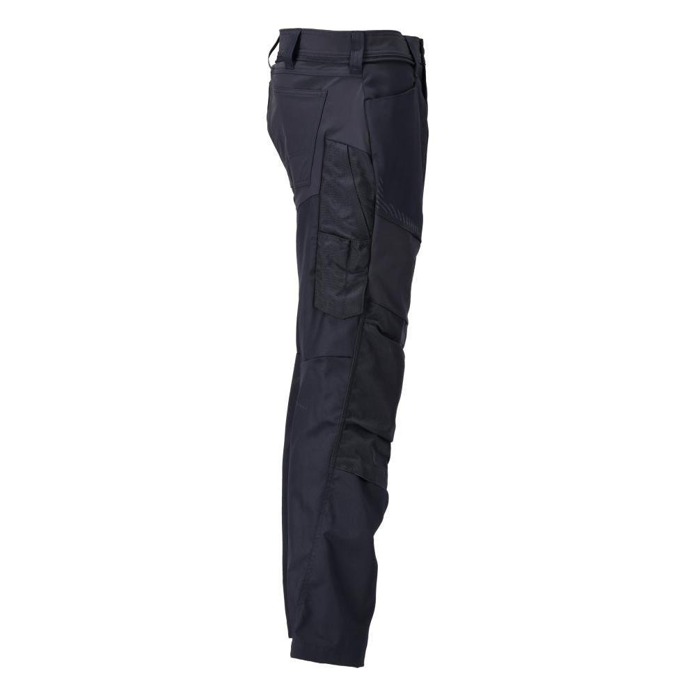 Broek met kniezakken broek, zwartblauw