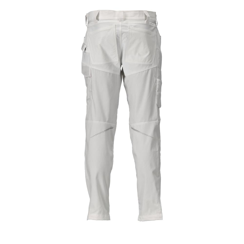 Broek met kniezakken broek, wit