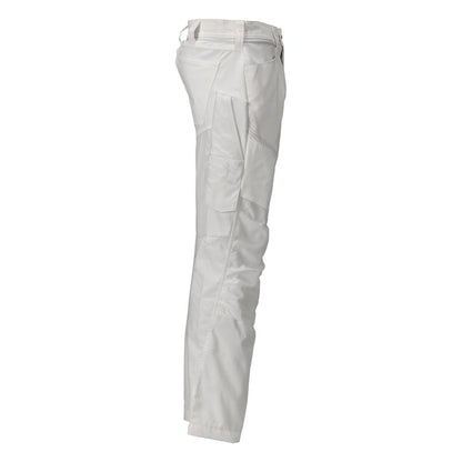Broek met kniezakken broek, wit