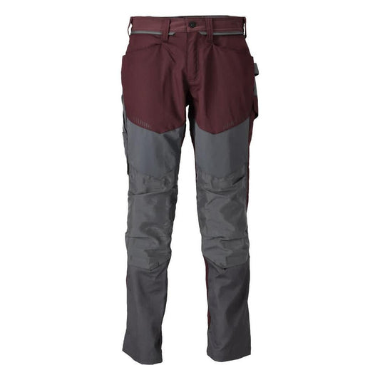 Broek met kniezakken broek, bordeaux/antracietgrijs