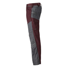 Broek met kniezakken broek, bordeaux/antracietgrijs