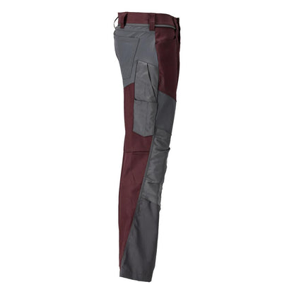 Broek met kniezakken broek, bordeaux/antracietgrijs