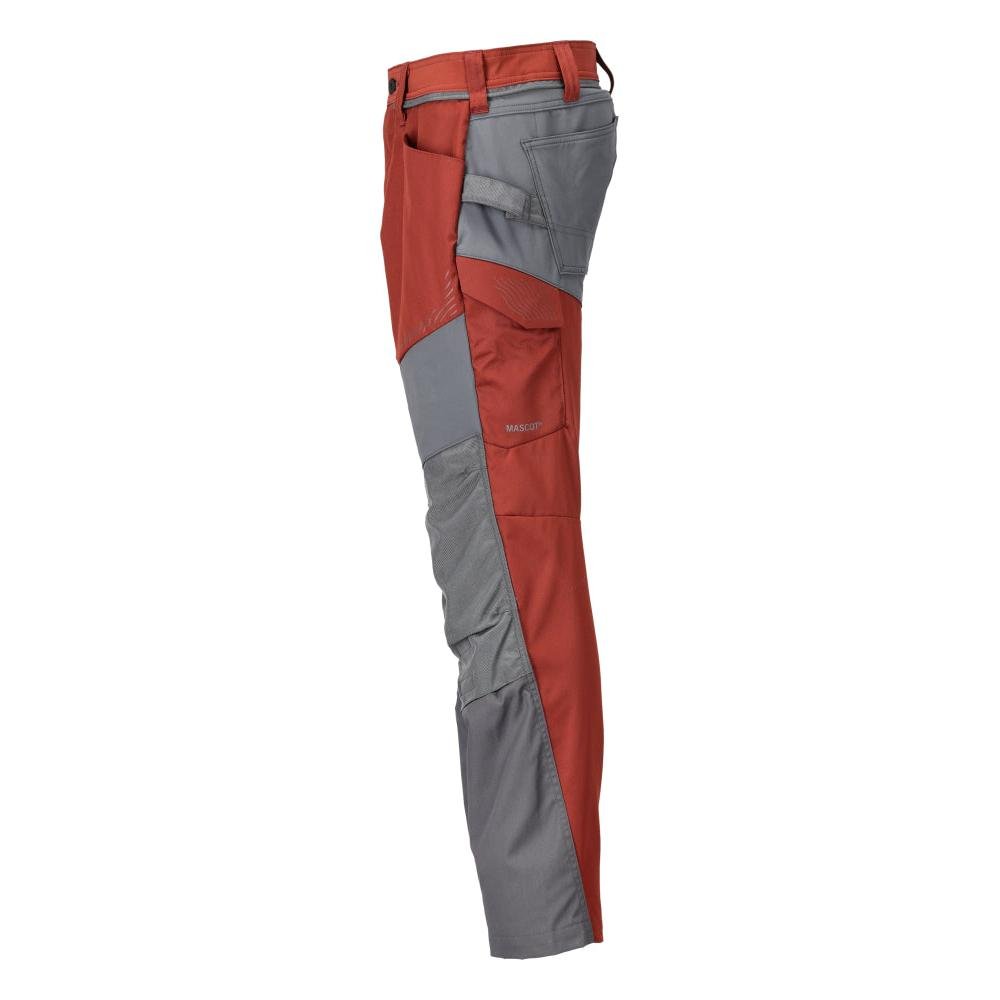 Broek met kniezakken broek, herfstrood/antracietgrijs