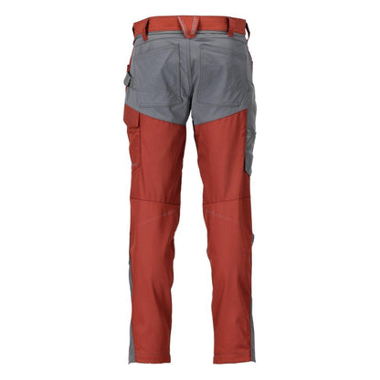 Broek met kniezakken broek, herfstrood/antracietgrijs