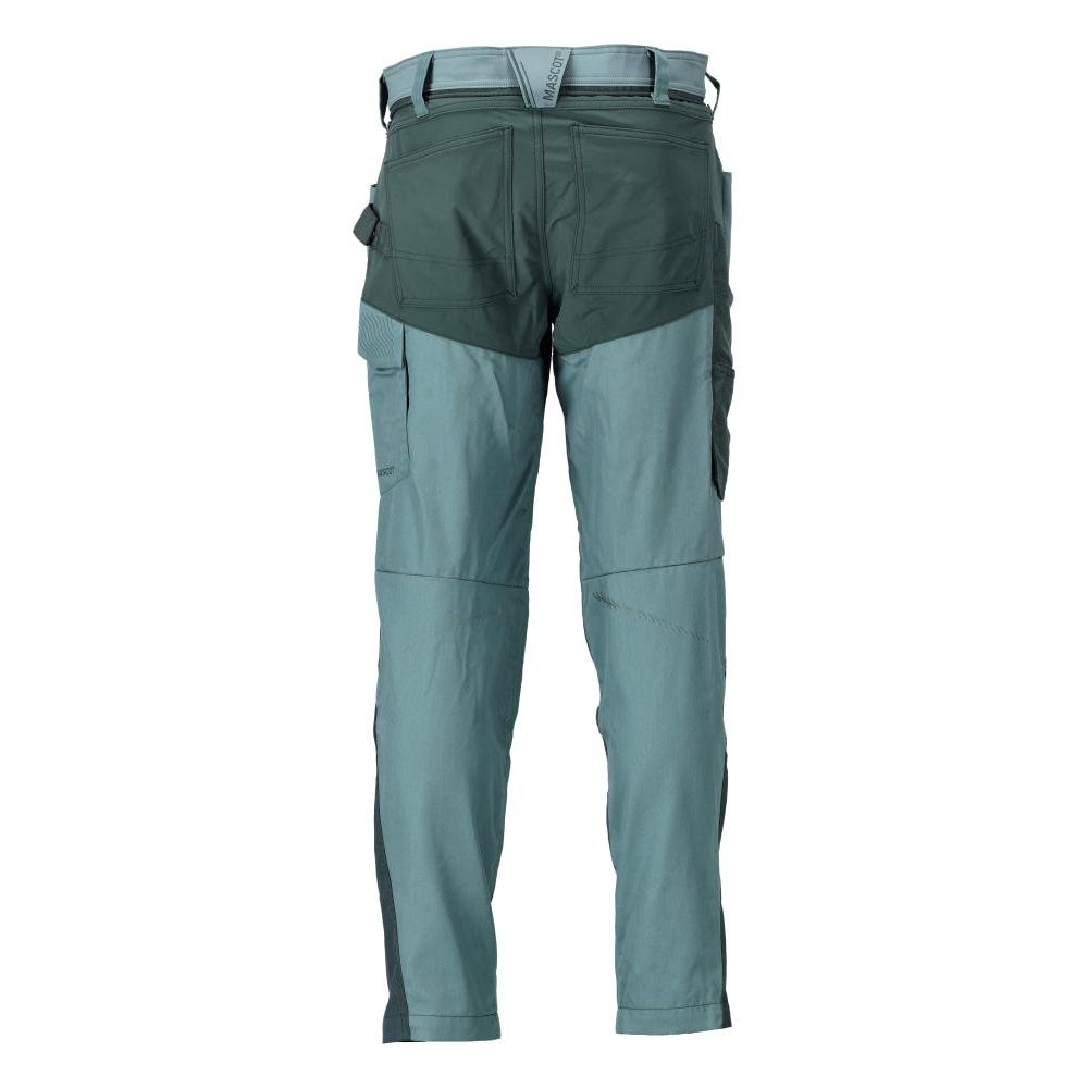 Broek met kniezakken broek, licht bosgroen/bosgroen
