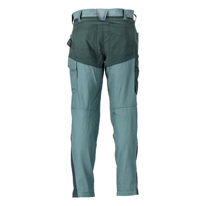 Broek met kniezakken broek, licht bosgroen/bosgroen