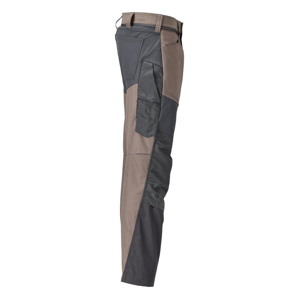 Broek met kniezakken broek, donker zandbeige/antracietgrijs