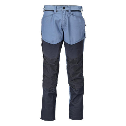 Broek met kniezakken broek, steenblauw/zwartblauw