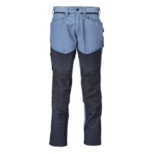 Broek met kniezakken broek, steenblauw/zwartblauw