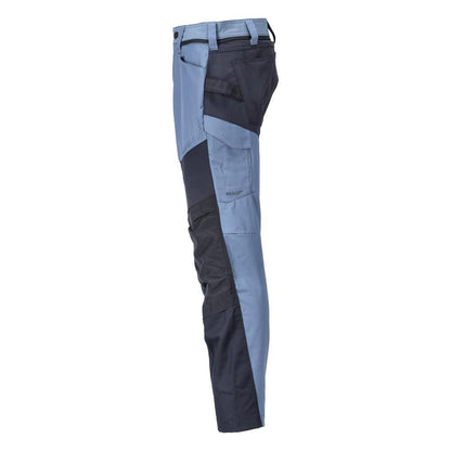 Broek met kniezakken broek, steenblauw/zwartblauw