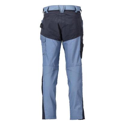 Broek met kniezakken broek, steenblauw/zwartblauw