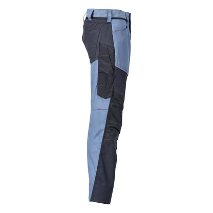 Broek met kniezakken broek, steenblauw/zwartblauw