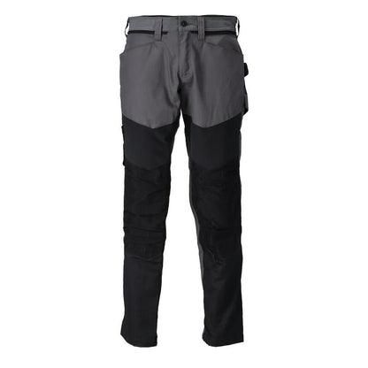 Broek met kniezakken broek, antracietgrijs/zwart