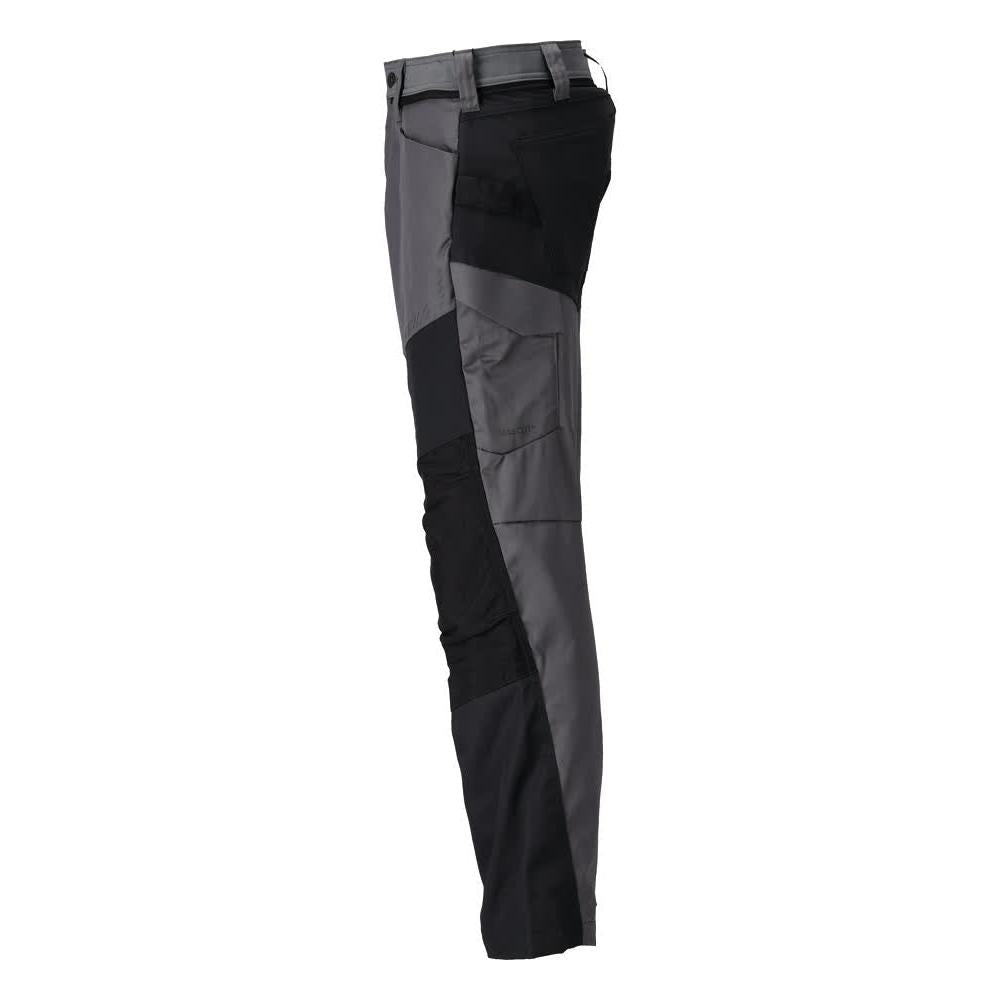 Broek met kniezakken broek, antracietgrijs/zwart