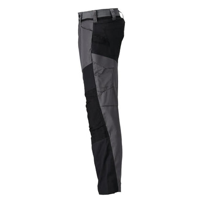 Broek met kniezakken broek, antracietgrijs/zwart