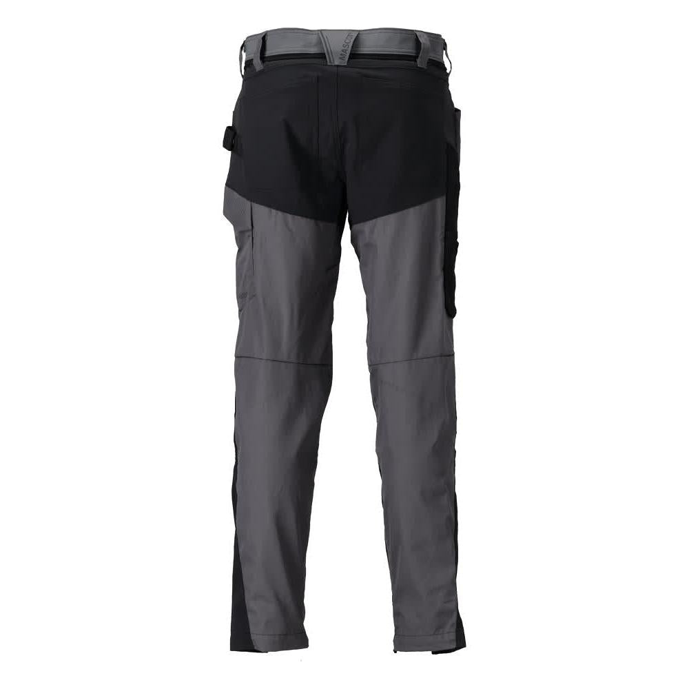 Broek met kniezakken broek, antracietgrijs/zwart