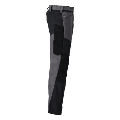 Broek met kniezakken broek, antracietgrijs/zwart