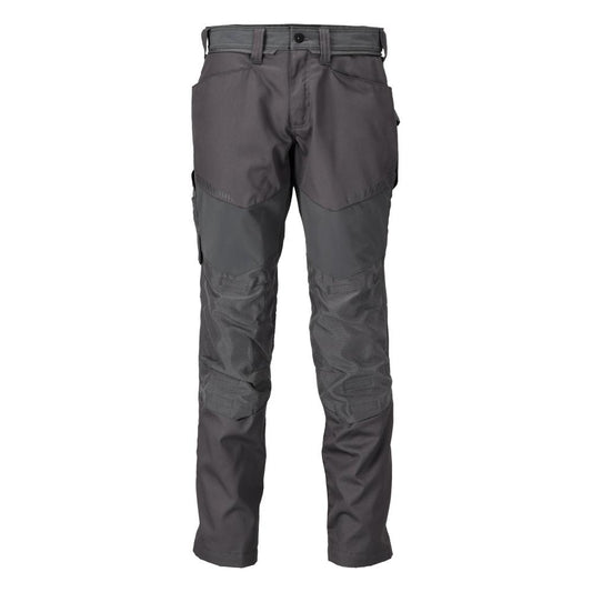 Broek met kniezakken broek, antracietgrijs